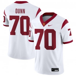 Mens Aaron Dunn White USC Trojans #70 College Football Official Jerseys 265176-395