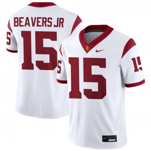 Men's Anthony Beavers Jr. White USC Trojans #15 College Football 2025-26 Jersey 410383-483