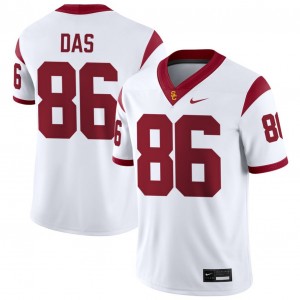 Men's Asante Das White USC Trojans #86 College Football Alumni Jerseys 388917-805