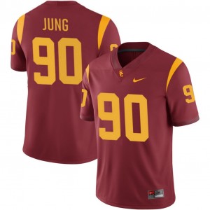 Men Brady Jung Cardinal USC Trojans #90 College Football Player Jerseys 276255-752