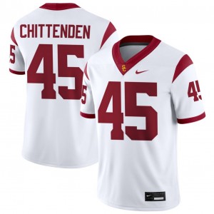 Men's Caden Chittenden White USC Trojans #45 College Football Alumni Jerseys 160641-109
