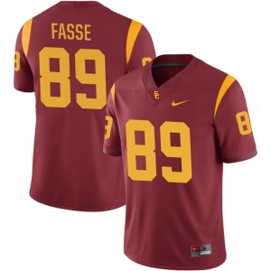 Men's Collin Fasse Cardinal USC Trojans #89 College Football Embroidery Jersey 399901-742