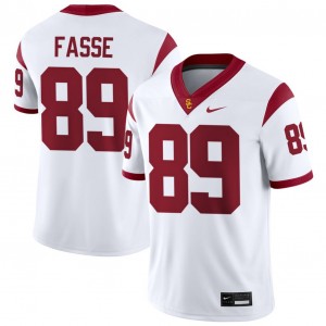 Mens Collin Fasse White USC Trojans #89 College Football University Jerseys 424687-264