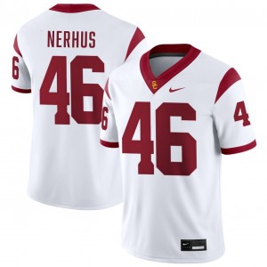Mens Corey Nerhus White USC Trojans #46 College Football Game Jersey 862349-934