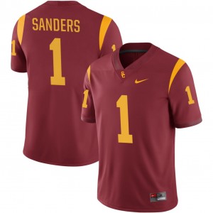 Mens Eli Sanders Cardinal USC Trojans #1 College Football 2025 Jerseys 753792-410