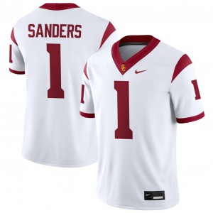 Mens Eli Sanders White USC Trojans #1 College Football 2025-26 Jersey 372207-102