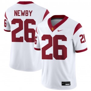 Men's Elijah Newby White USC Trojans #26 College Football Replica Jerseys 559099-811