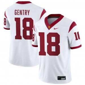 Men Eric Gentry White USC Trojans #18 College Football Stitched Jersey 952135-994