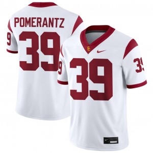 Men Garrett Pomerantz White USC Trojans #39 College Football NCAA Jersey 189360-753