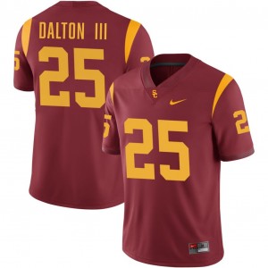 Mens Harry Dalton III Cardinal USC Trojans #25 College Football Stitched Jerseys 191529-316