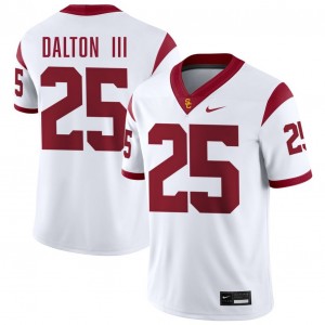Men Harry Dalton III White USC Trojans #25 College Football Game Jersey 953092-822
