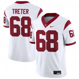 Mens Hayden Treter White USC Trojans #68 College Football NCAA Jerseys 988396-426