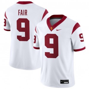Mens Jay Fair White USC Trojans #9 College Football High School Jerseys 786469-557