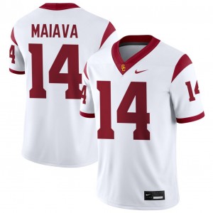 Men Jayden Maiava White USC Trojans #14 College Football High School Jerseys 695943-586