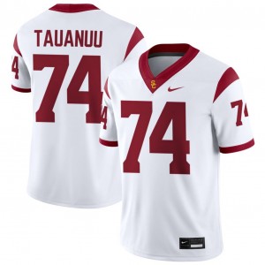 Men's Justin Tauanuu White USC Trojans #74 College Football 2025 Jersey 855178-416