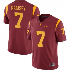 Mens Kamari Ramsey Cardinal USC Trojans #7 College Football Embroidery Jerseys 593518-207
