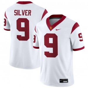 Men Keeshawn Silver White USC Trojans #9 College Football 2025-26 Jerseys 196424-122