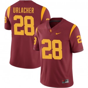 Mens Kennedy Urlacher Cardinal USC Trojans #28 College Football Stitched Jersey 515172-302
