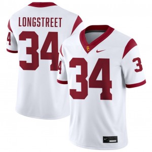 Men Kevin Longstreet White USC Trojans #34 College Football Limited Jersey 753880-642