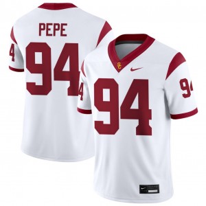 Men's Kobe Pepe White USC Trojans #94 College Football Limited Jerseys 564077-552