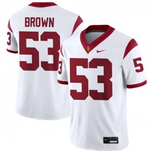 Men Luke Brown White USC Trojans #53 College Football Official Jerseys 616463-215