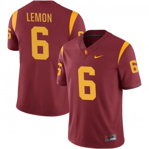 Men's Makai Lemon Cardinal USC Trojans #6 College Football NCAA Jerseys 441805-899