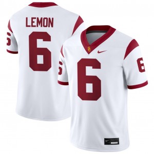 Men Makai Lemon White USC Trojans #6 College Football NCAA Jersey 789079-851