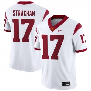 Men Prince Strachan White USC Trojans #17 College Football Replica Jerseys 377398-864