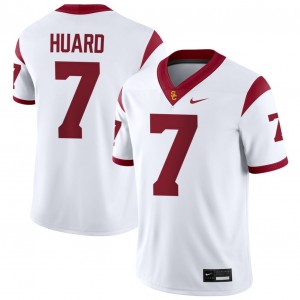 Men's Sam Huard White USC Trojans #7 College Football Embroidery Jersey 695367-743