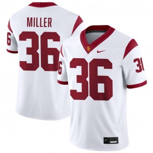 Mens Steve Miller White USC Trojans #36 College Football 2025 Jersey 687070-295