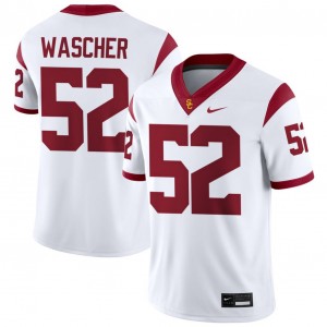 Men Willi Wascher White USC Trojans #52 College Football Game Jerseys 200534-395