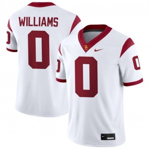 Mens Zacharyus Williams White USC Trojans #0 College Football 2025-26 Jersey 946775-607
