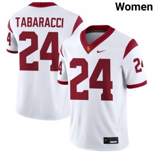 Womens Carson Tabaracci White USC Trojans #24 College Football 2025-26 Jerseys 754152-959