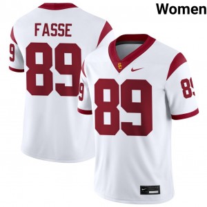 Womens Collin Fasse White USC Trojans #89 College Football NCAA Jerseys 294939-857