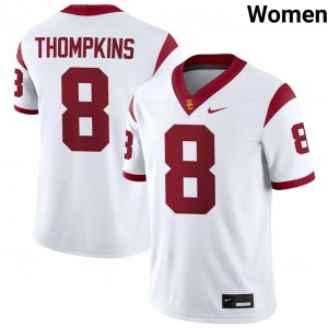 Women Devan Thompkins White USC Trojans #8 College Football 2025-26 Jerseys 148424-128