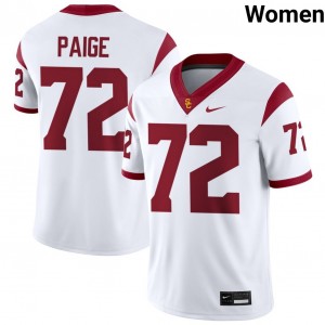 Women's Elijah Paige White USC Trojans #72 College Football NCAA Jersey 243114-909