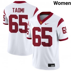 Women's Erwin Taomi White USC Trojans #65 College Football Official Jersey 998784-356
