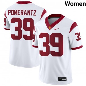 Womens Garrett Pomerantz White USC Trojans #39 College Football NCAA Jerseys 681812-520