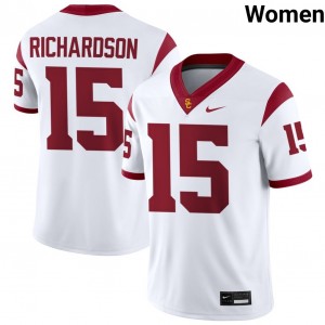 Women's Jaden Richardson White USC Trojans #15 College Football Alumni Jerseys 321874-975