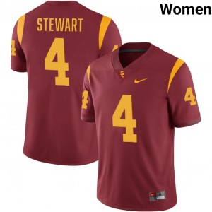 Women's Jahkeem Stewart Cardinal USC Trojans #4 College Football Player Jerseys 379226-520