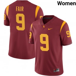 Women's Jay Fair Cardinal USC Trojans #9 College Football 2025-26 Jersey 853246-861