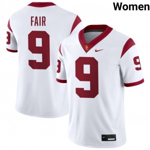 Women Jay Fair White USC Trojans #9 College Football Limited Jerseys 201751-748