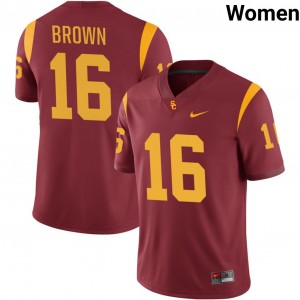 Women's Prophet Brown Cardinal USC Trojans #16 College Football 2025 Jerseys 573471-147