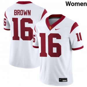 Women's Prophet Brown White USC Trojans #16 College Football 2025-26 Jerseys 770680-839