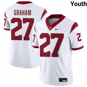 Youth Alex Graham White USC Trojans #27 College Football Limited Jersey 802294-305