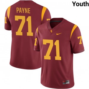Youth Alex Payne Cardinal USC Trojans #71 College Football Limited Jersey 130796-617