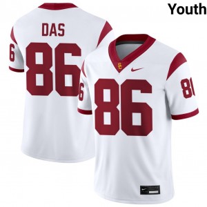 Youth Asante Das White USC Trojans #86 College Football Limited Jerseys 275069-286