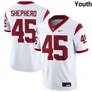 Youth Brandon Shepherd White USC Trojans #45 College Football Official Jerseys 451610-268