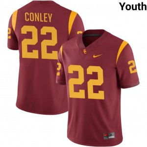 Youth Braylon Conley Cardinal USC Trojans #22 College Football Game Jerseys 810355-519