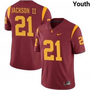 Youth Bryan Jackson Cardinal USC Trojans #21 College Football Game Jersey 920724-282
